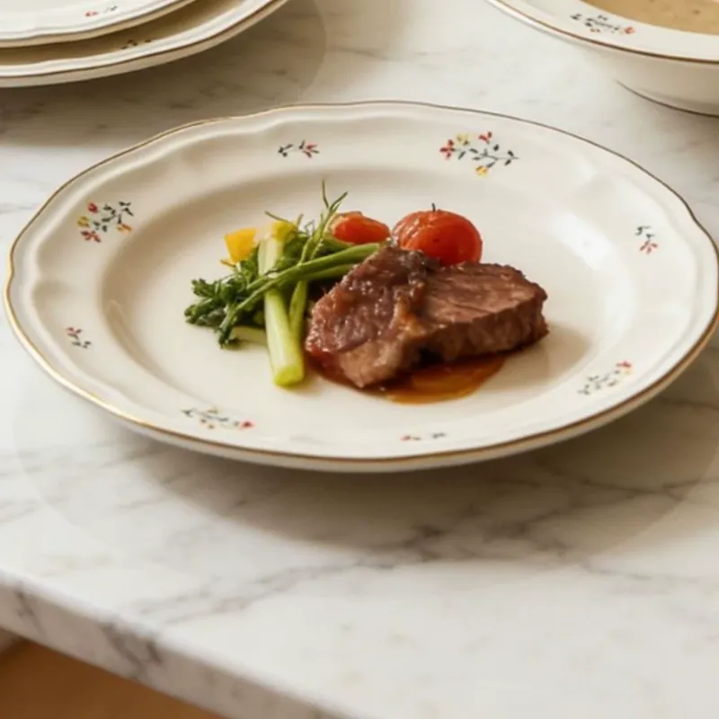 Service de table en porcelaine à motif floral tableware view 10