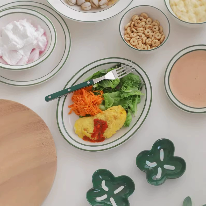 Prato de salada de porcelana tableware view 3