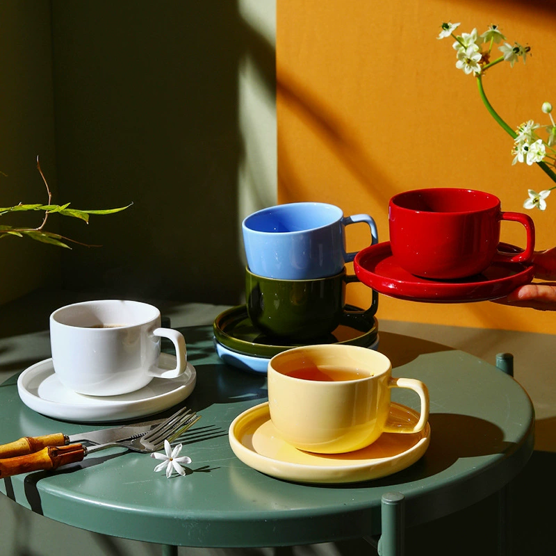 Porcelain Mug with Saucer tableware view 2