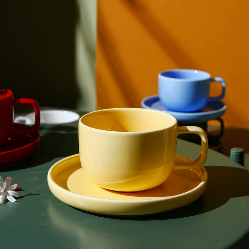 Porcelain Mug with Saucer tableware view 3