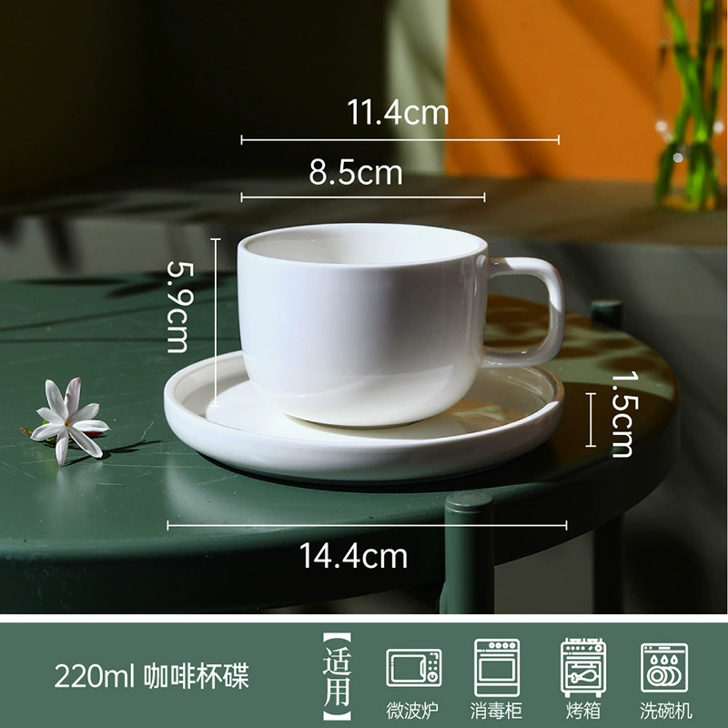 Porcelain Mug with Saucer tableware view 6