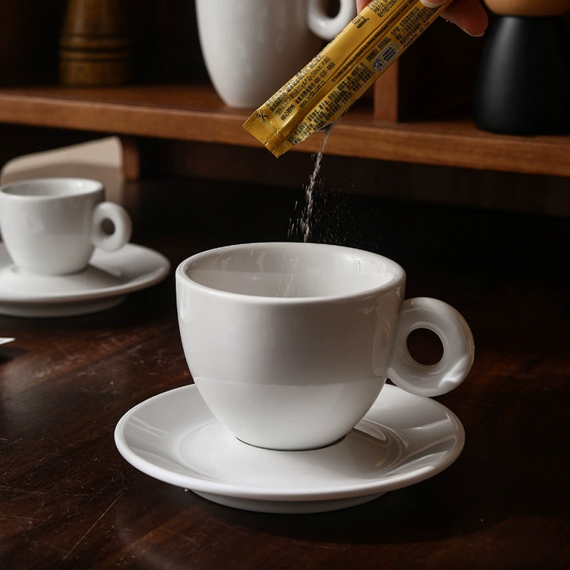 Porcelain Coffee Cup and Saucer Set tableware view 3