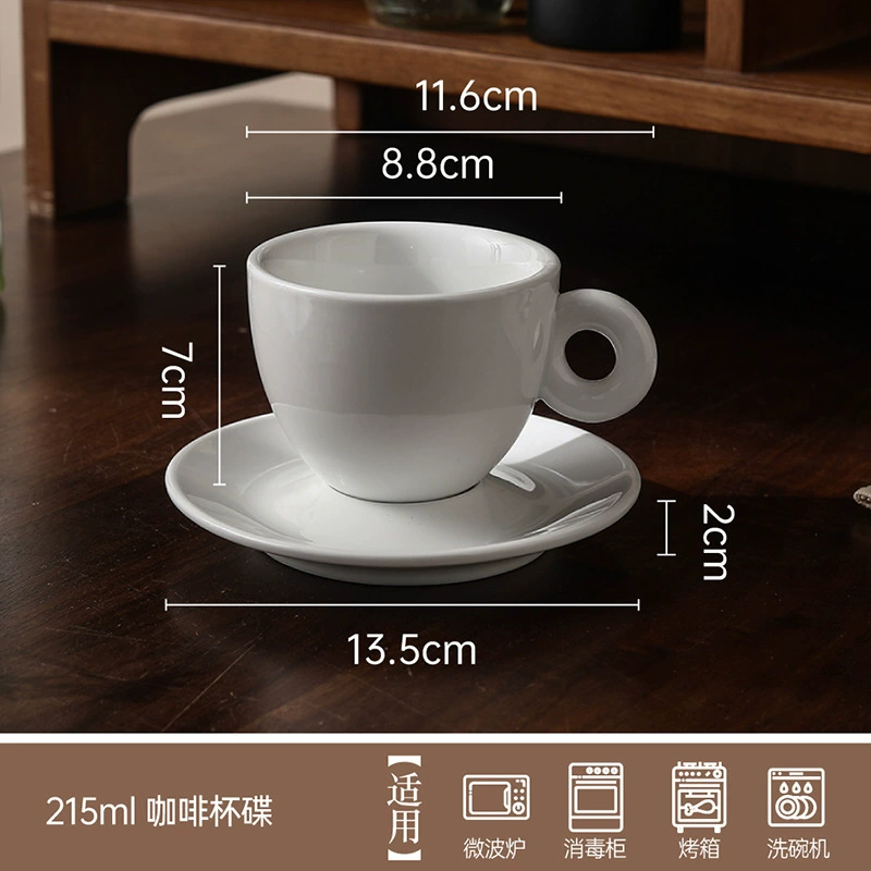 Porcelain Coffee Cup and Saucer Set tableware view 7
