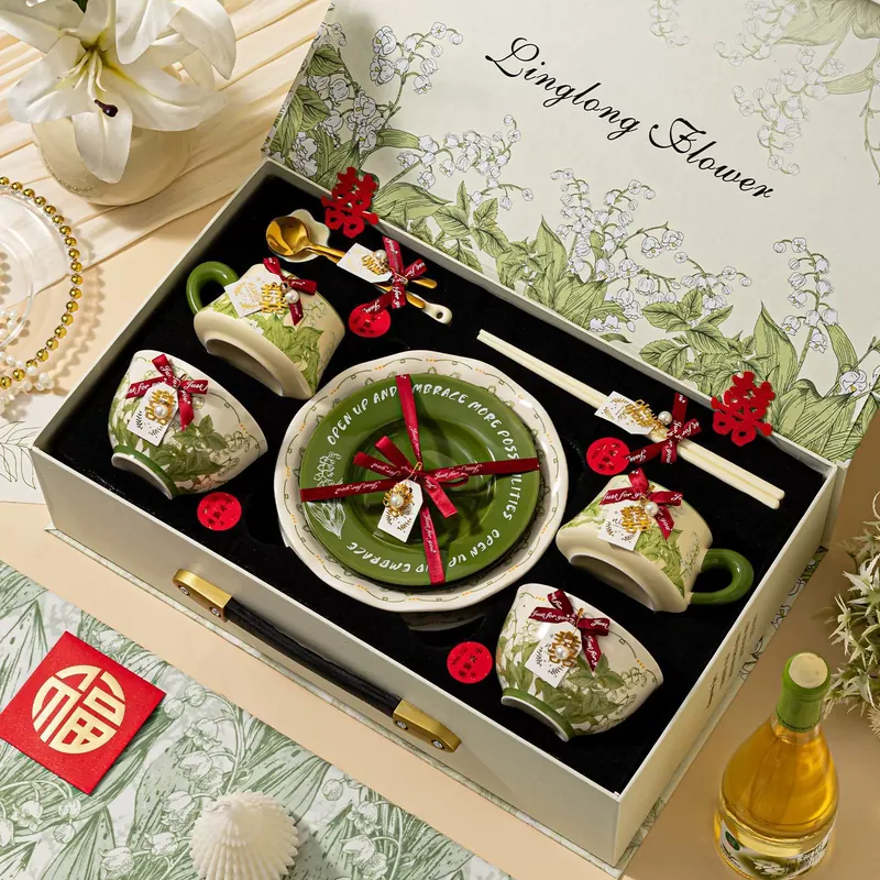 파스텔 스타일 도자기 식기 세트 tableware view 3