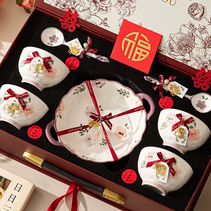 Service de vaisselle en porcelaine pour cadeau de mariage tableware view 3