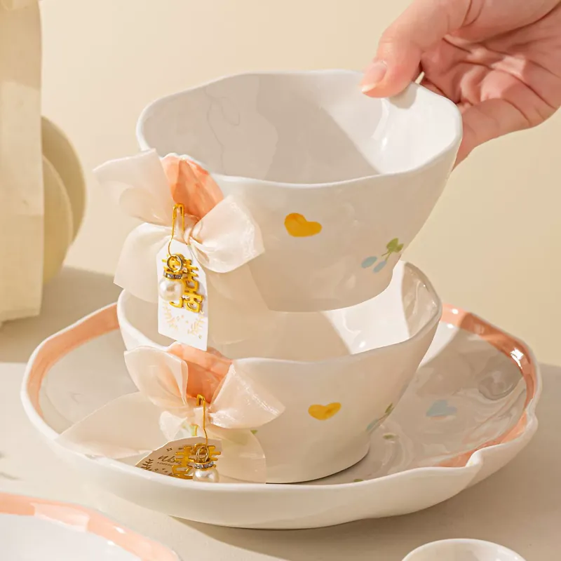 Service de vaisselle en porcelaine pour cadeau de mariage tableware view 2