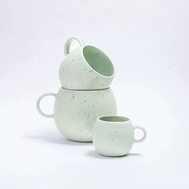 도자기 머그컵 스플래터 유약 tableware view 4