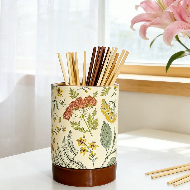 Керамическая подставка для палочек с дренажем tableware view 3