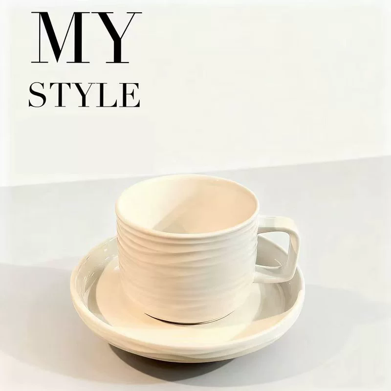 Ceramic Coffee Cup with Saucer