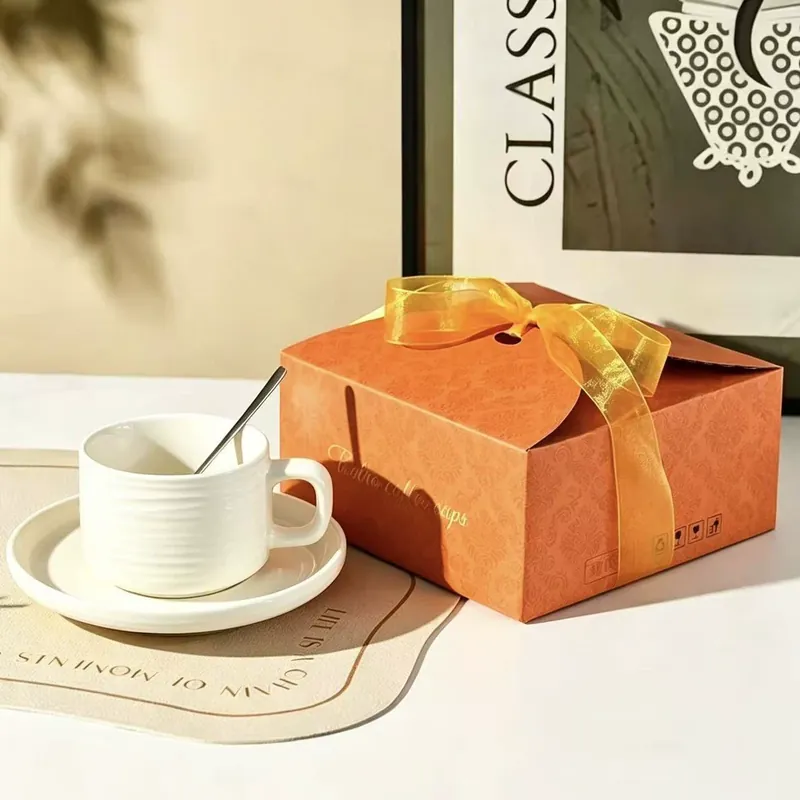 كوب قهوة سيراميك مع صحن tableware view 4