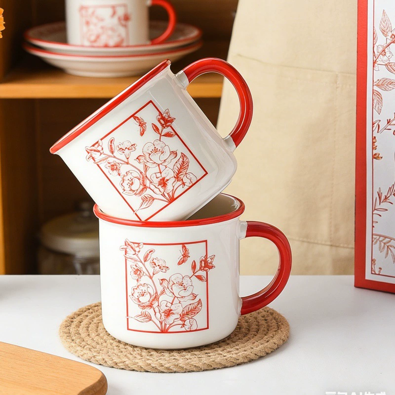 Red Rose Ceramic Dinnerware Set tableware view 7