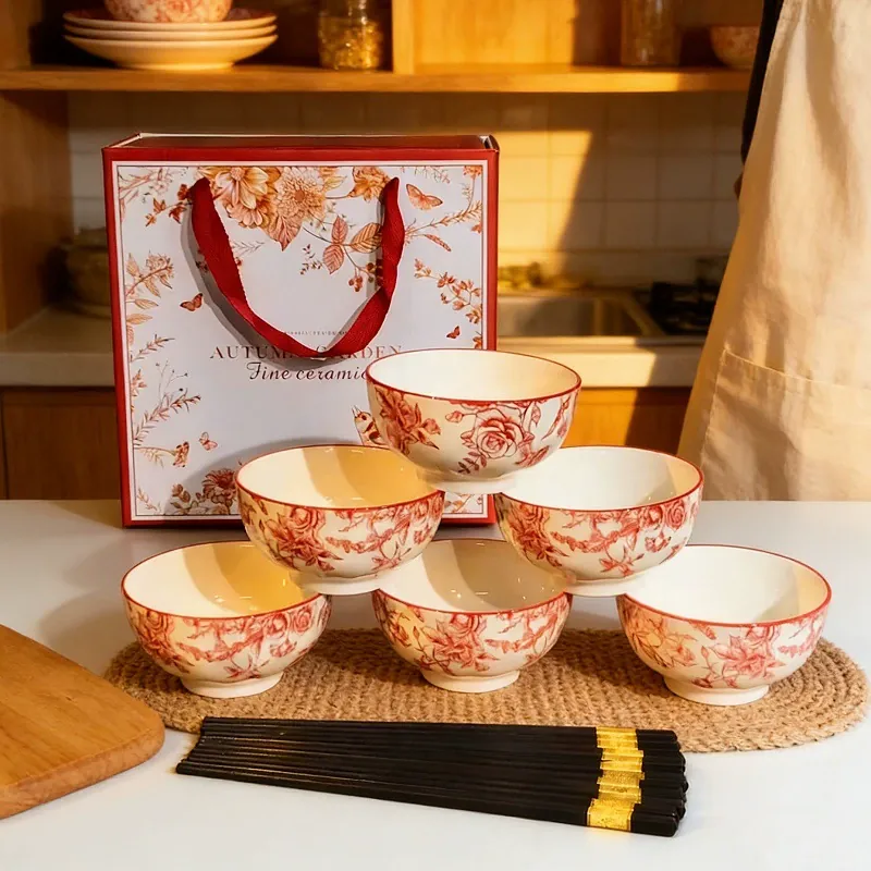 Red Rose Ceramic Dinnerware Set tableware view 12