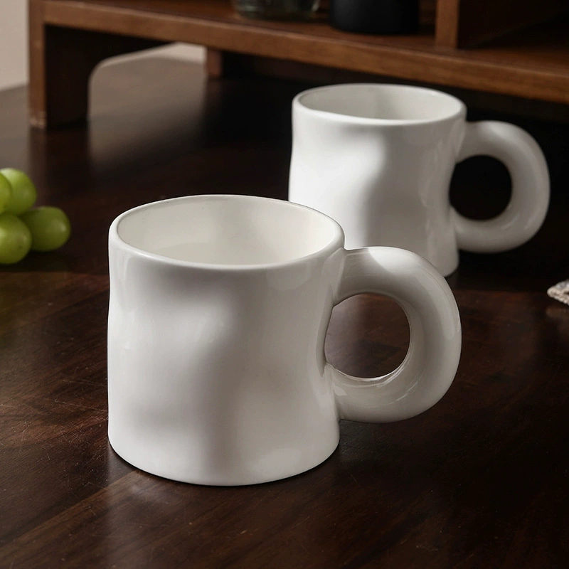 Porcelain Mug with Irregular Shape