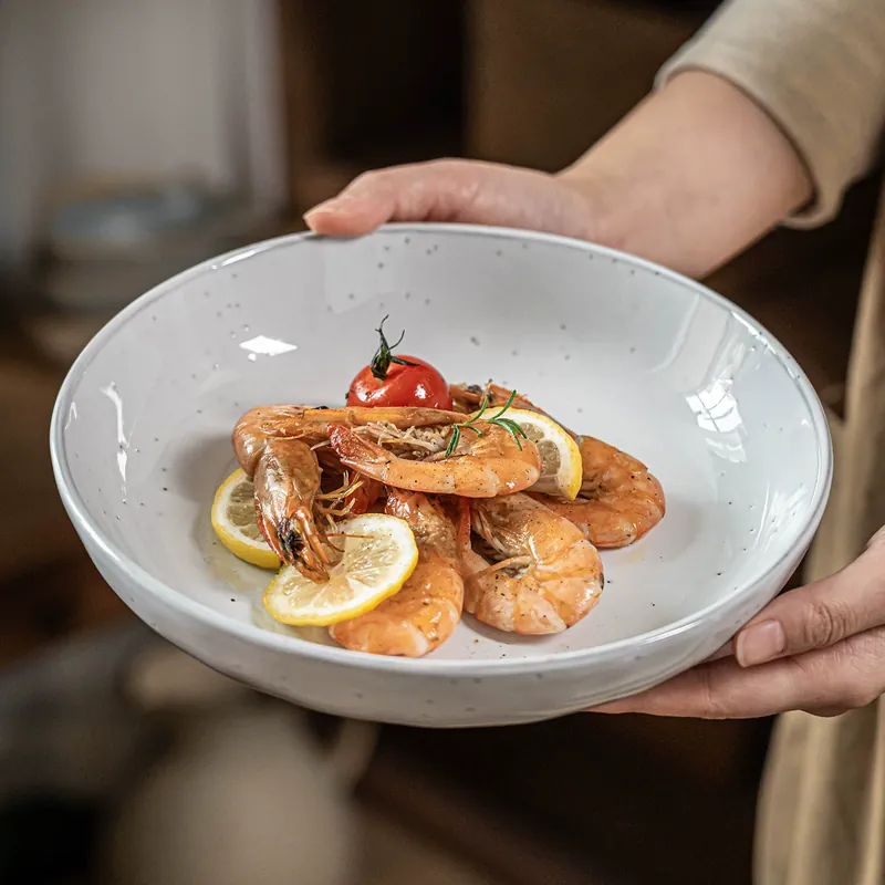 Deep Ceramic Serving Plate