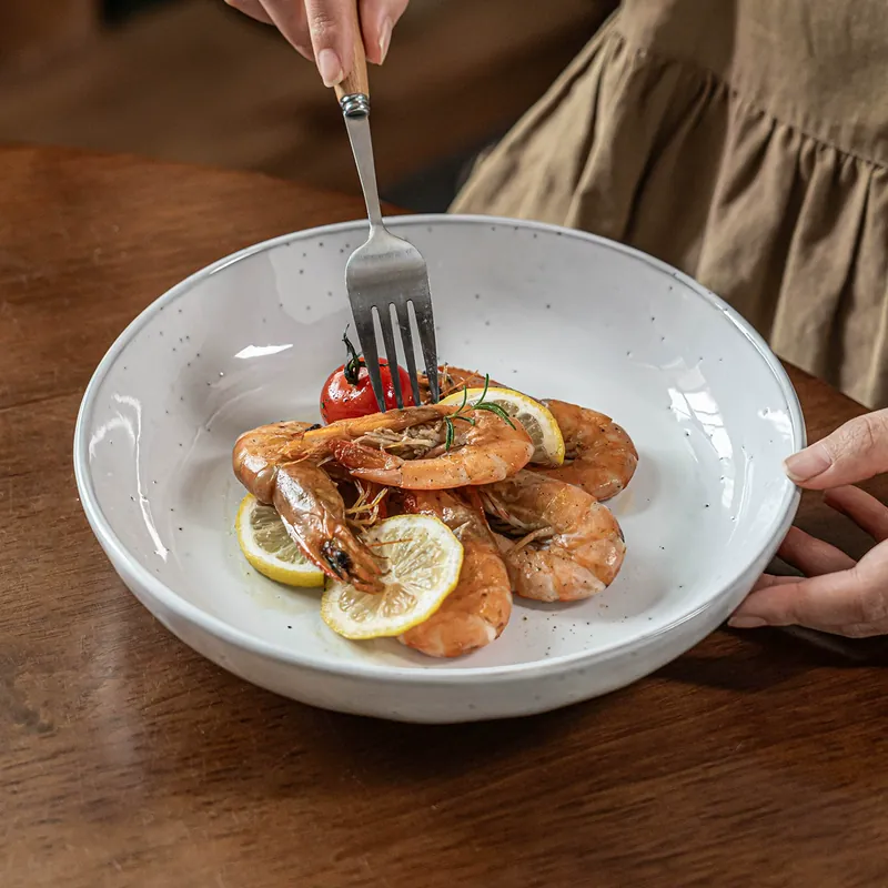 Deep Ceramic Serving Plate tableware view 2