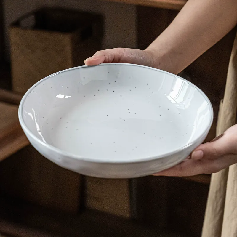 Deep Ceramic Serving Plate tableware view 3