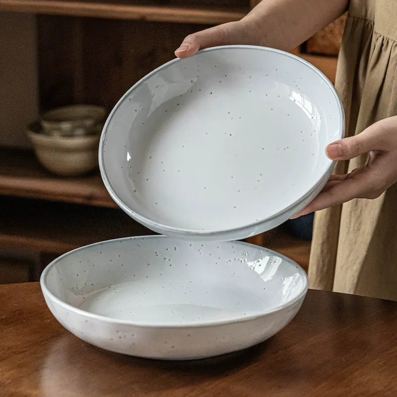 Deep Ceramic Serving Plate tableware view 4