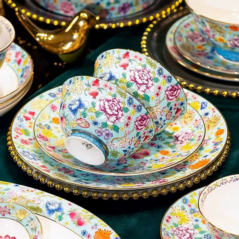 Enamel Bone China Rice Bowl tableware view 2