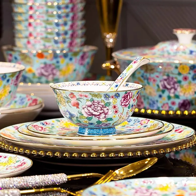 Enamel Bone China Rice Bowl tableware view 3