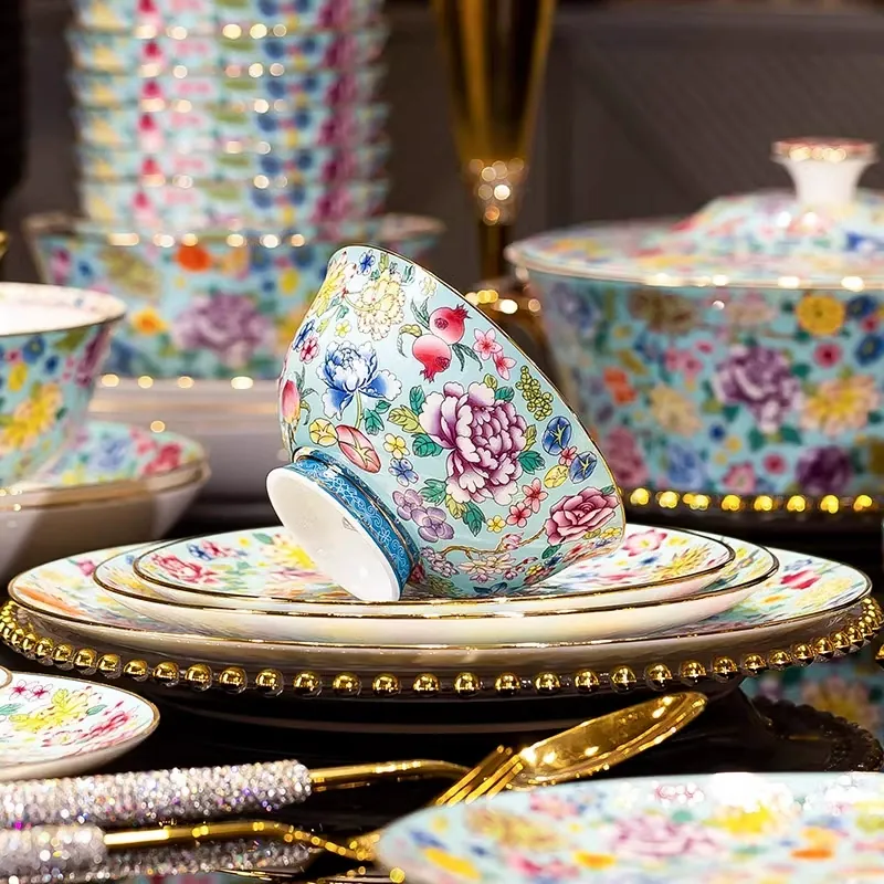 Enamel Bone China Rice Bowl tableware view 5