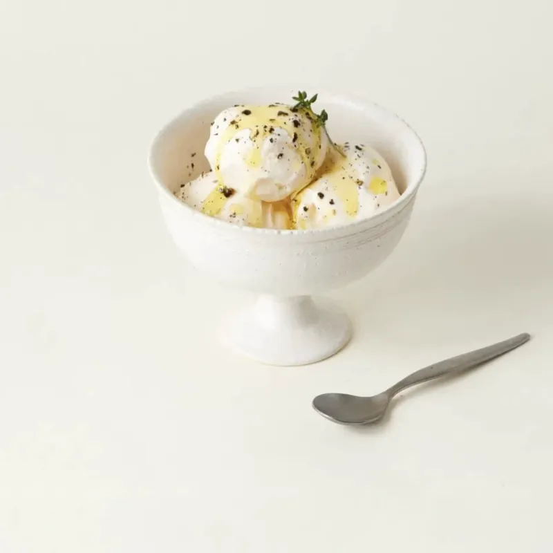 Porcelain Yogurt Cup with Pedestal tableware view 3