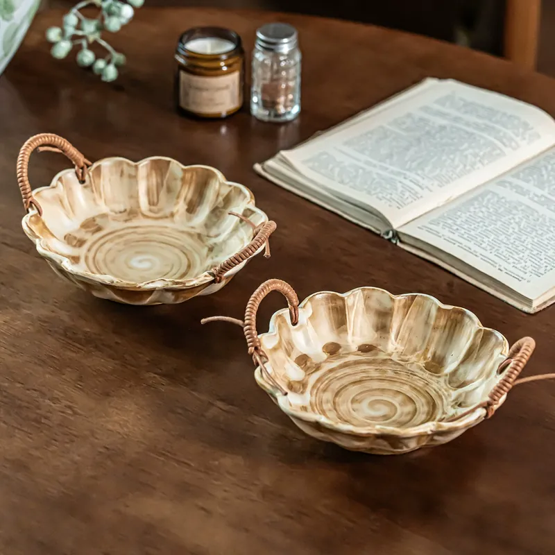 Rope Woven Stoneware Bowl tableware view 3