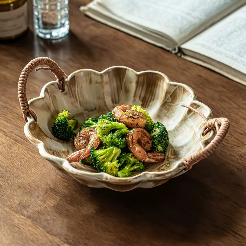 Rope Woven Stoneware Bowl tableware view 4