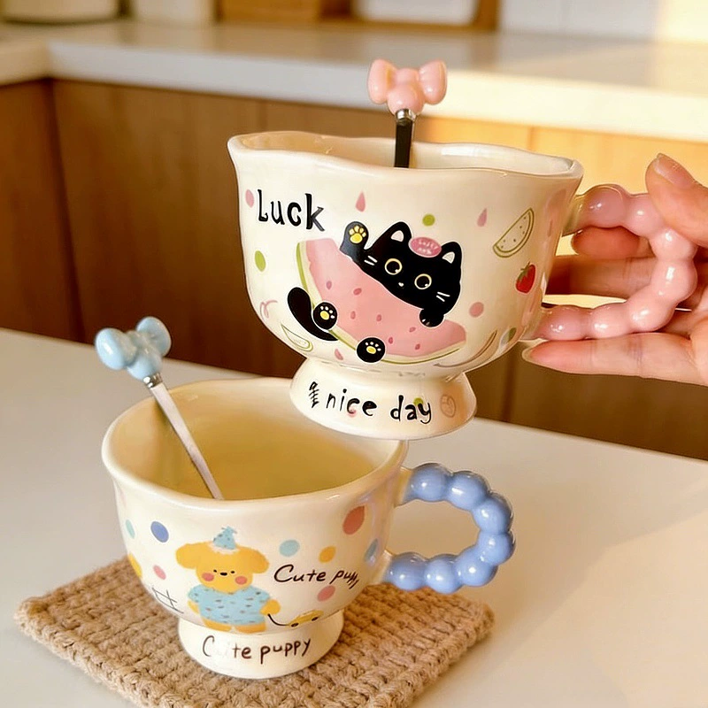 Ceramic Bear Handle Mug tableware view 2