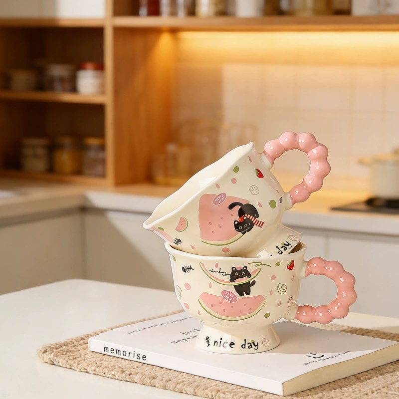 Ceramic Bear Handle Mug tableware view 4