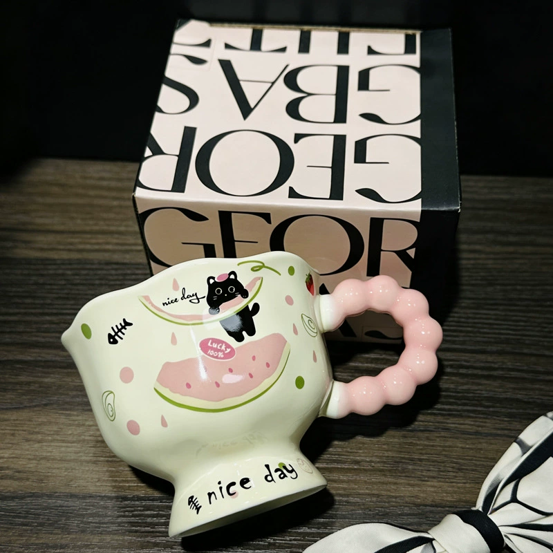 Ceramic Bear Handle Mug tableware view 6