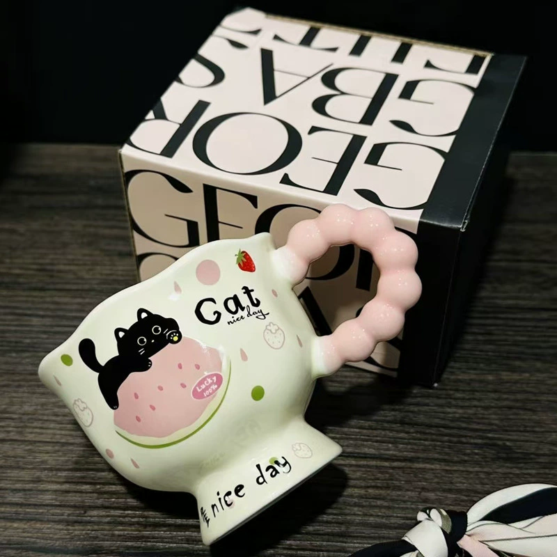 Ceramic Bear Handle Mug tableware view 8