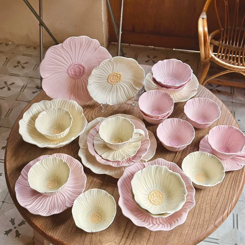 Flower Ceramic Dinnerware Set tableware view 2
