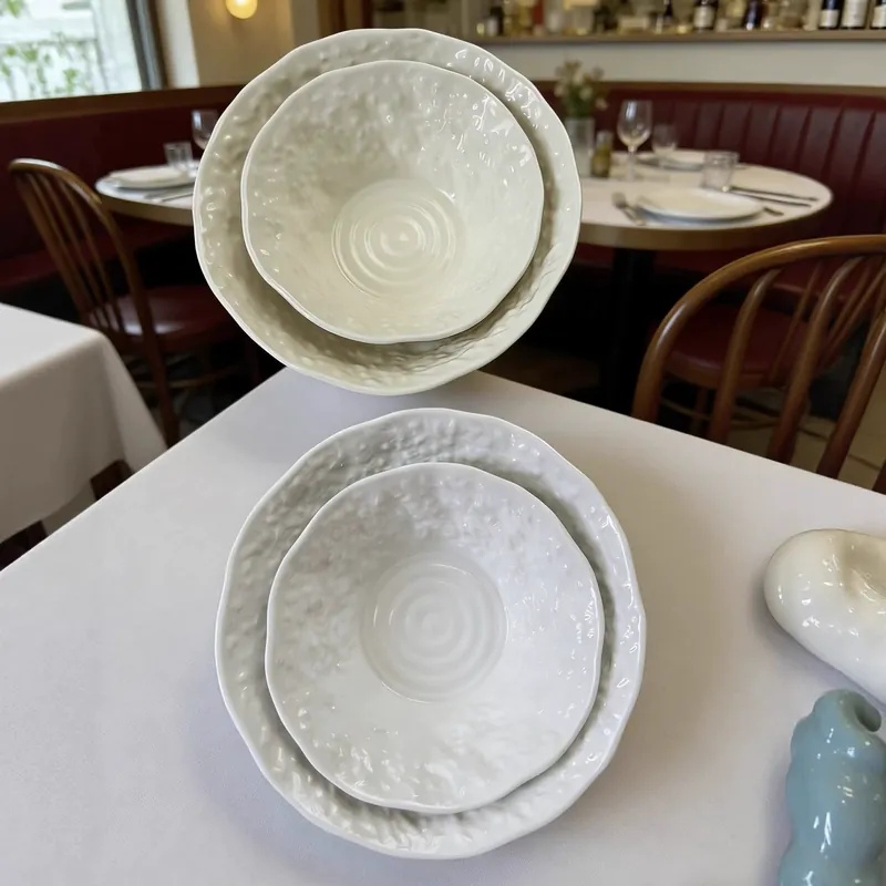Japanese Rock Grain Ceramic Noodle Bowl tableware view 2