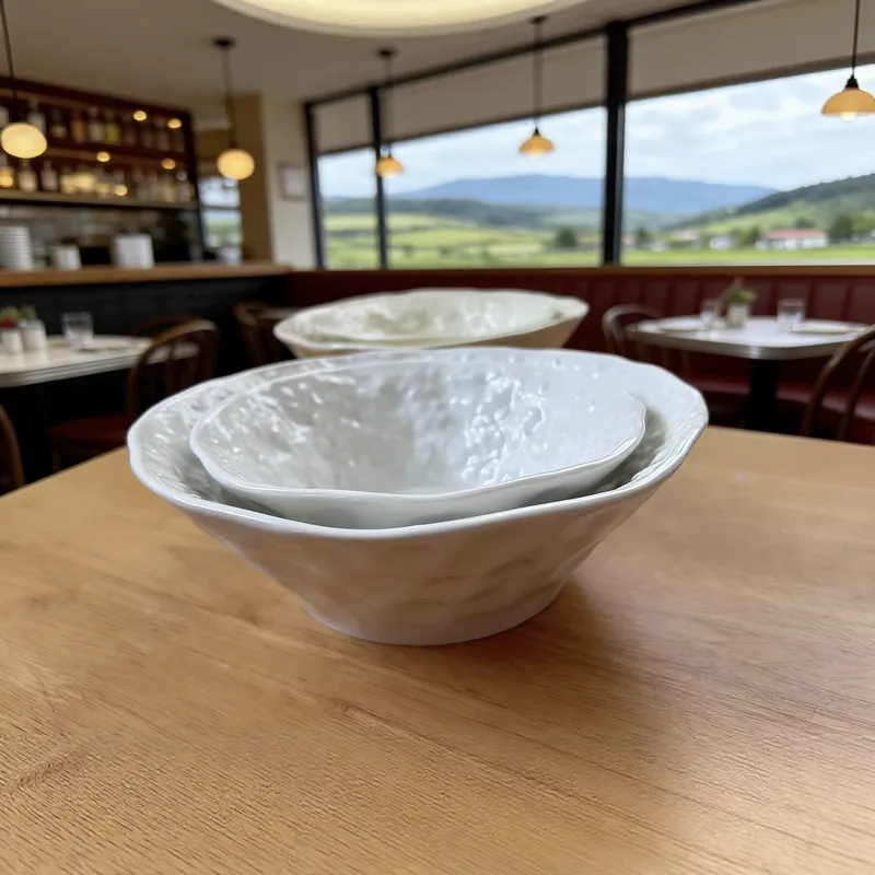Japanese Rock Grain Ceramic Noodle Bowl tableware view 3