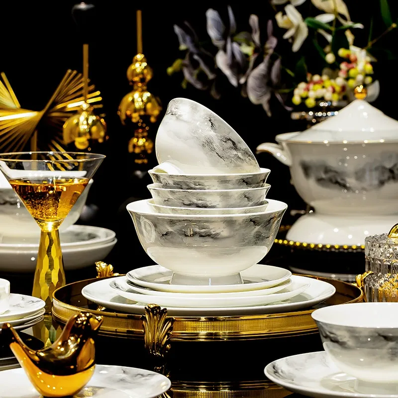 طقم أواني خزف صيني حديث tableware view 2