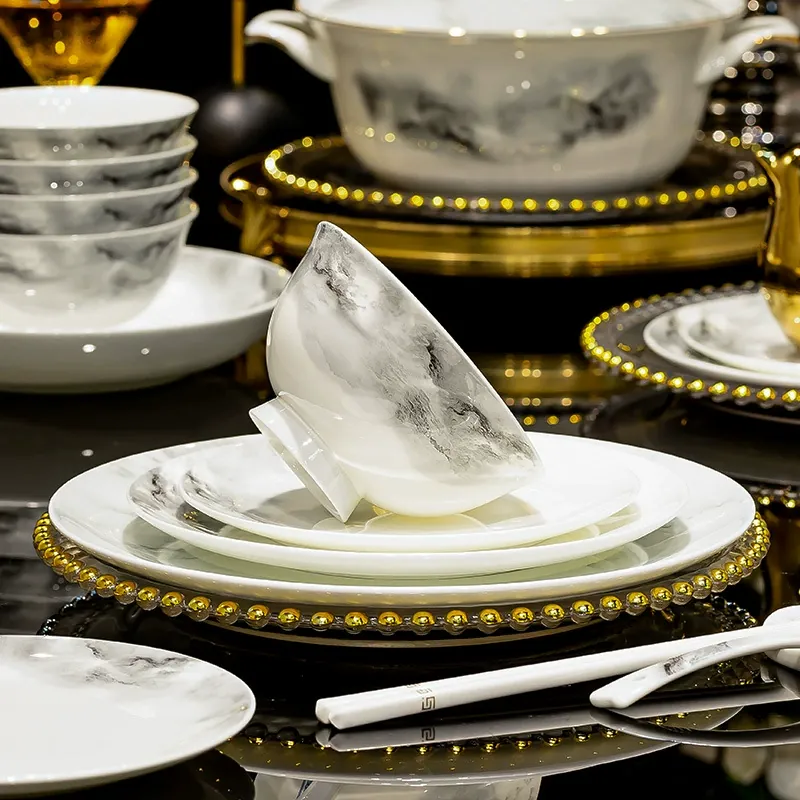 طقم أواني خزف صيني حديث tableware view 3