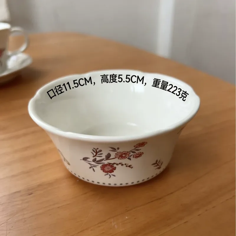 프렌치 플로럴 도자기 디저트 접시 tableware view 6