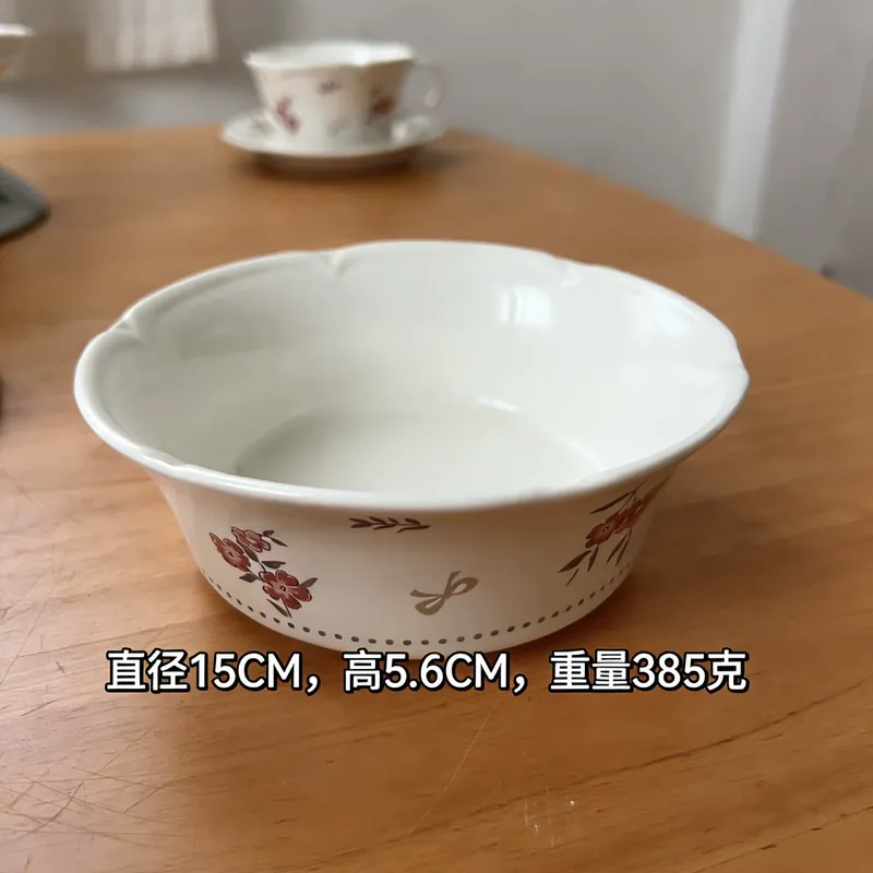 프렌치 플로럴 도자기 디저트 접시 tableware view 7