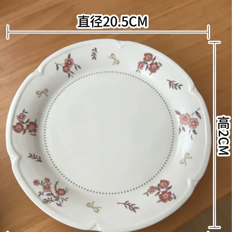 프렌치 플로럴 도자기 디저트 접시 tableware view 8