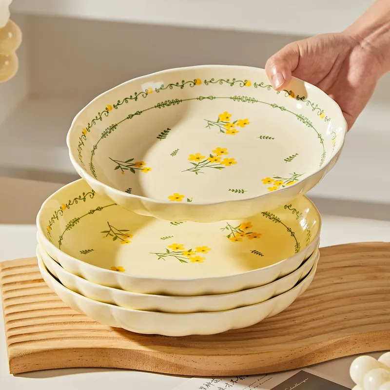 Pastoral Style Ceramic Dinner Plate