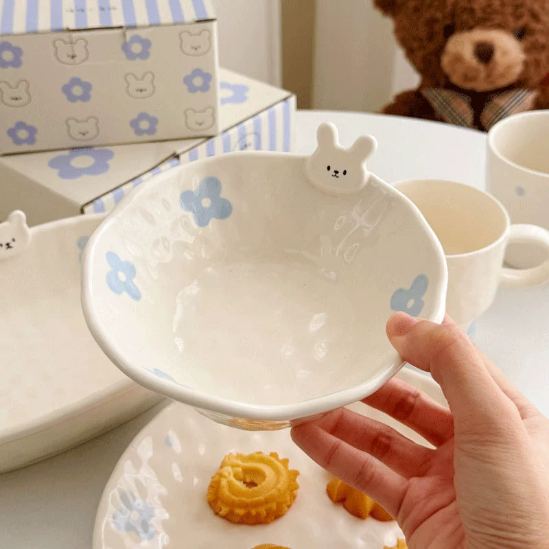 Service de table en céramique animaux mignons tableware view 2