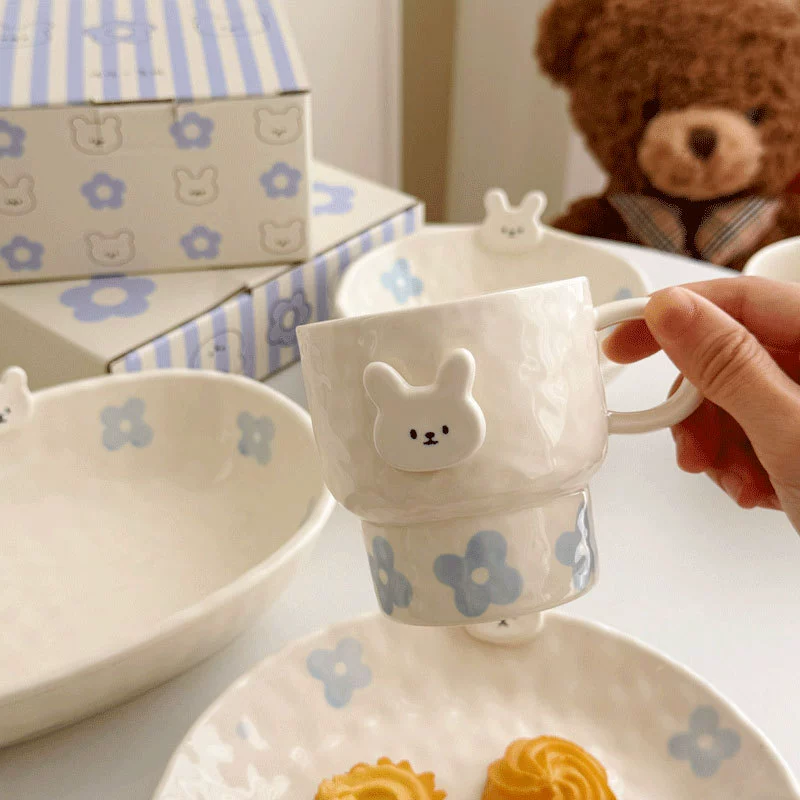 Service de table en céramique animaux mignons tableware view 3