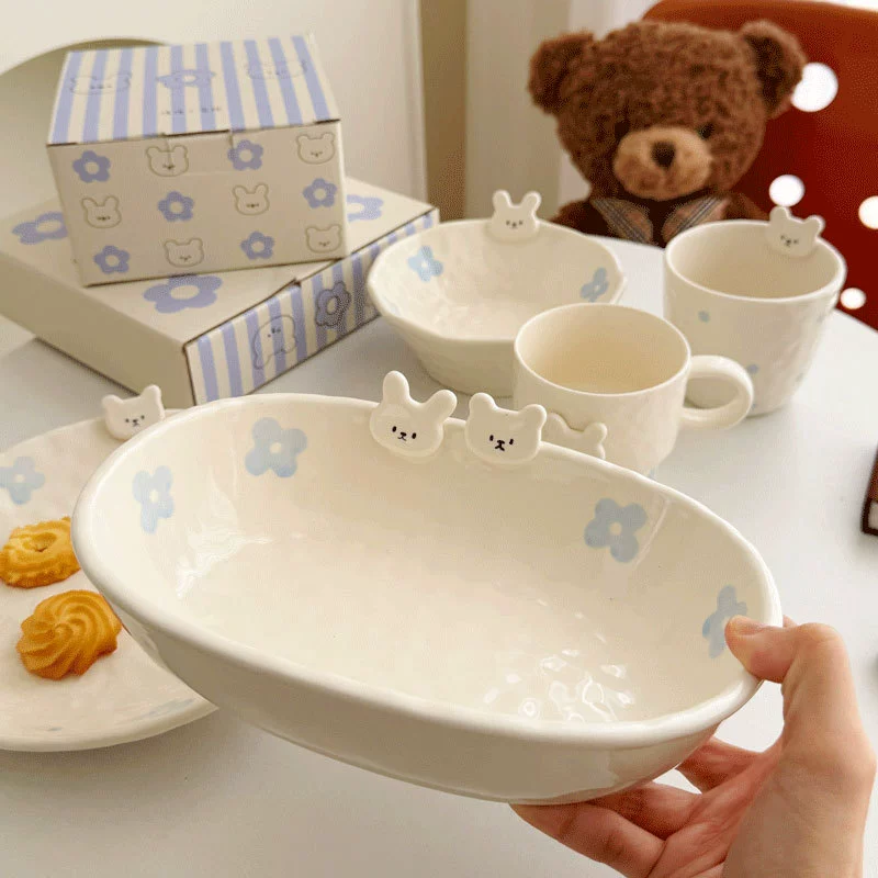 Service de table en céramique animaux mignons tableware view 4