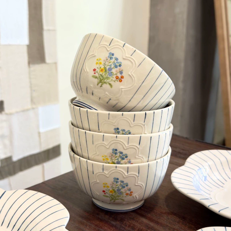 طقم طبق عشاء ووعاء بورسلين عتيق tableware view 4