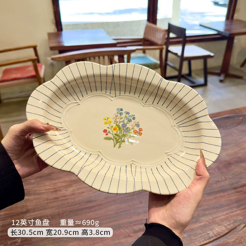 طقم طبق عشاء ووعاء بورسلين عتيق tableware view 8