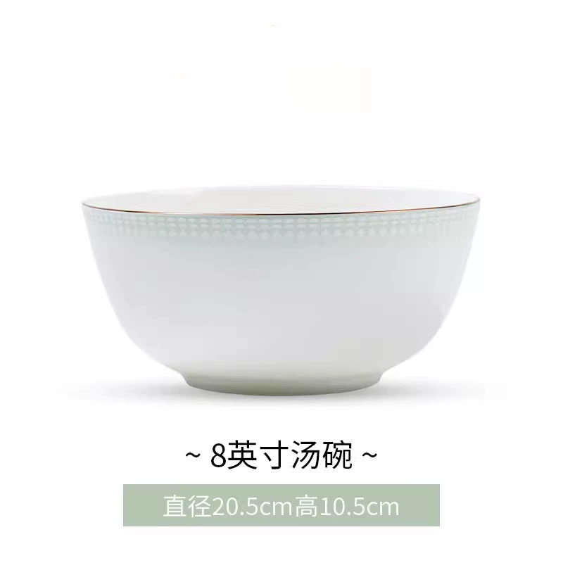 Tazón de arroz de porcelana de hueso tableware view 8