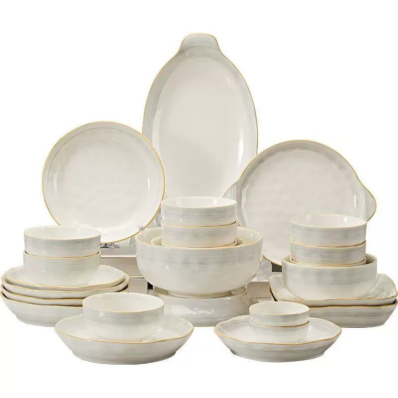 クリーム風陶器ボウル＆プレートセット tableware view 5