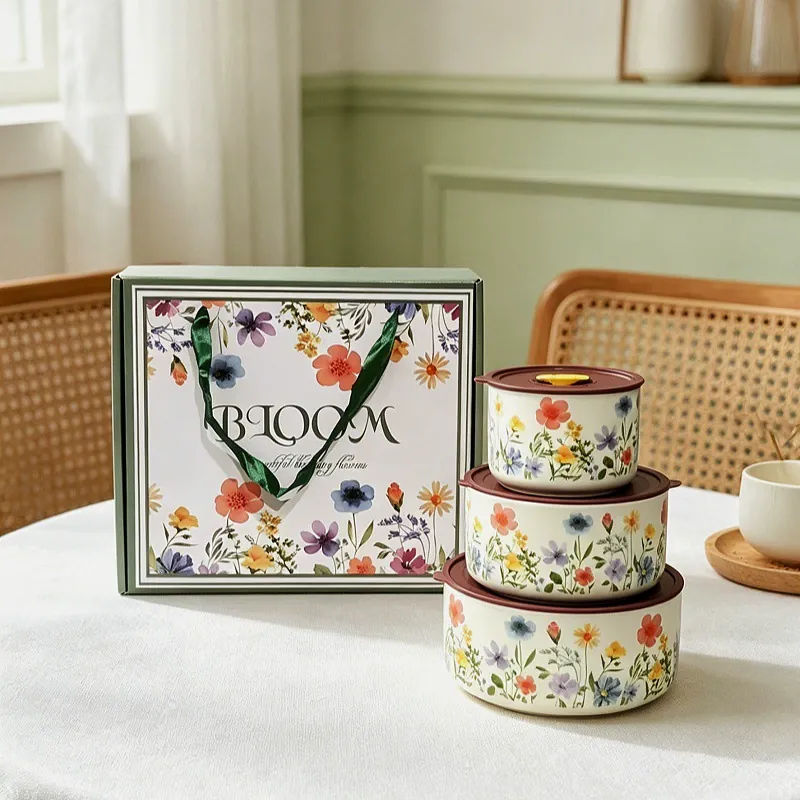 طقم أوعية تخزين سيراميك من 3 قطع tableware view 2