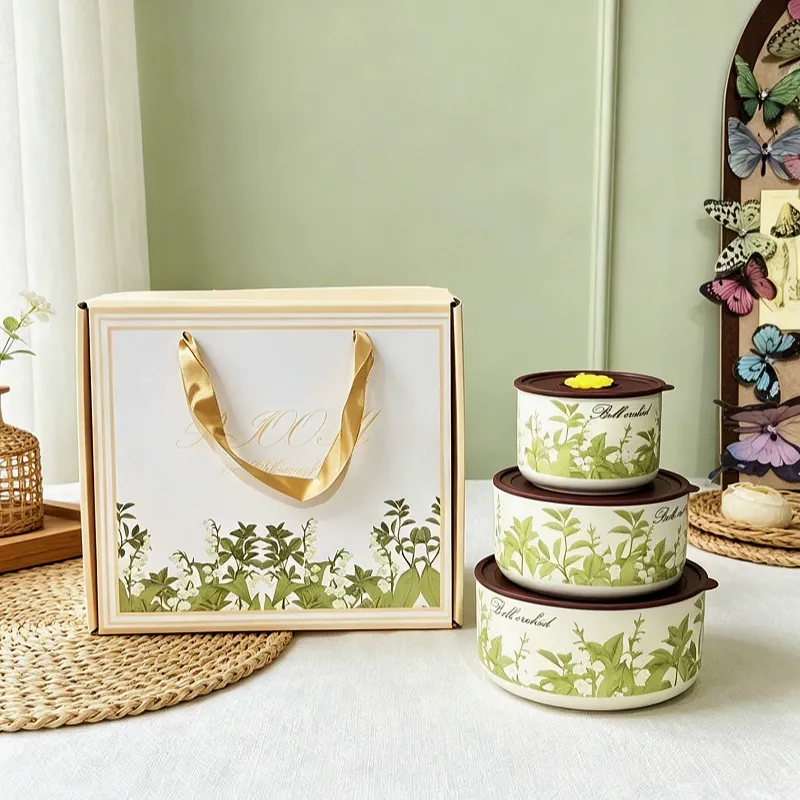 طقم أوعية تخزين سيراميك من 3 قطع tableware view 4