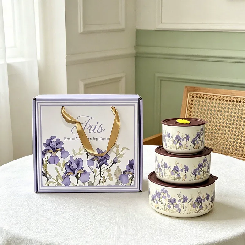 طقم أوعية تخزين سيراميك من 3 قطع tableware view 6